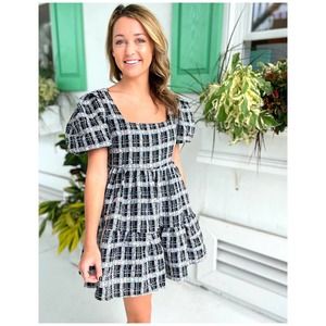 English Factory Tweed Mini Dress